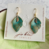 Brass Leaf Earrings
